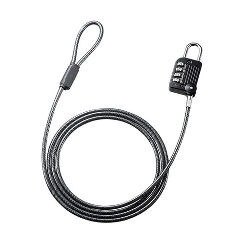 SLE−32S ワイヤ一体型ダイヤル錠黒