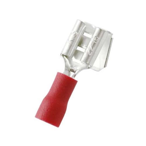 圧着ピギーバック端子 絶縁 赤 0.5