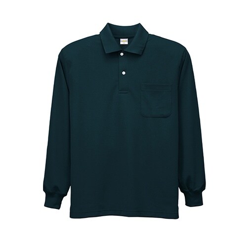 8119−80−LL 長袖ポロシャツ 黒