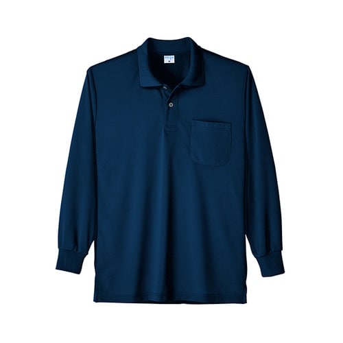 7362−01−L 長袖ポロシャツ 紺L