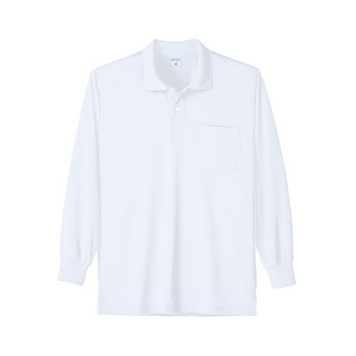 7362−90−S 長袖ポロシャツ 白S