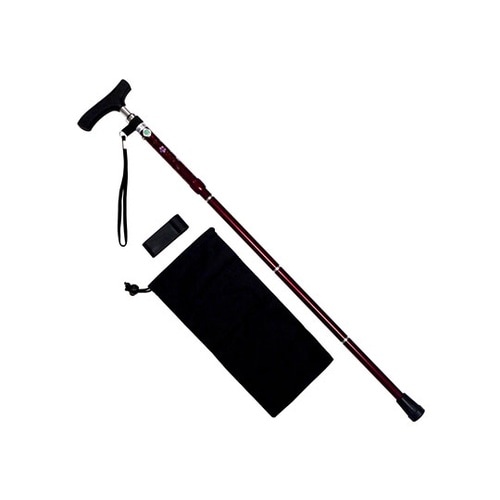 NS57−F5 細型折畳ステッキ 花柄赤