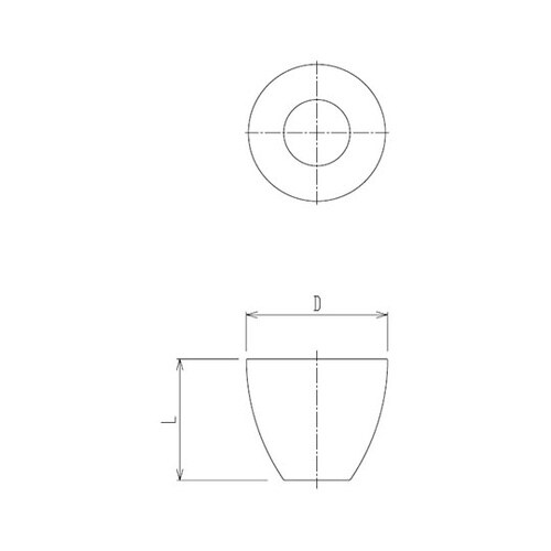 1020−40 石英ルツボ 40mL