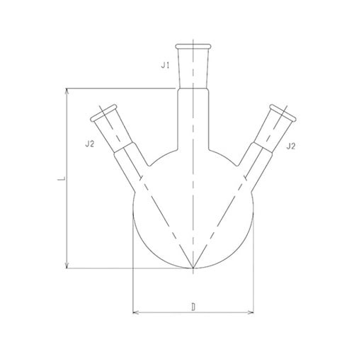 1112−03 石英三ツ口フラスコ200