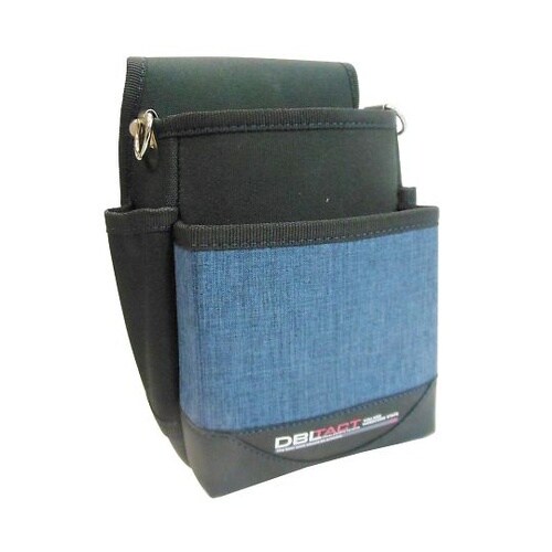 DTM−02S−BL 2段腰袋杢ブルー