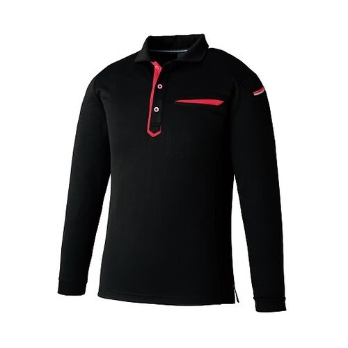 3685−80−EL 長袖ポロ 黒 EL