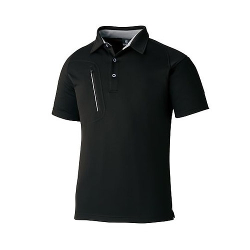 3674−80−L 半袖ポロ ブラックL