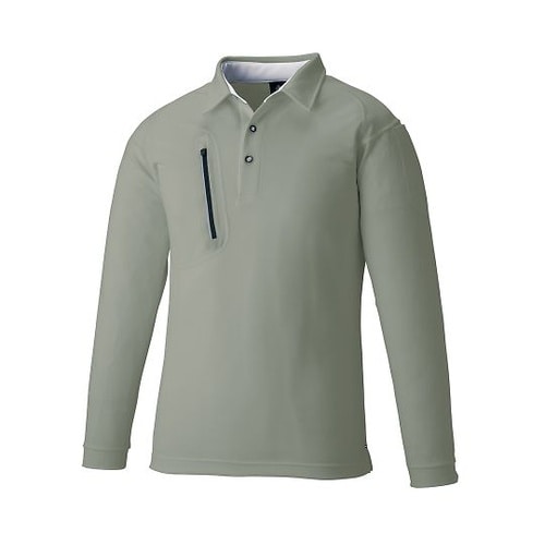 3675−40−L 長袖ポロ グレー L