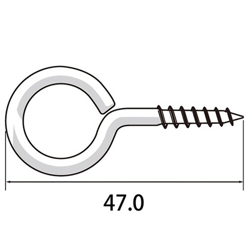 丸ヒートン47mm 1セット(300本入