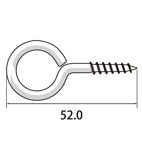 丸ヒートン52mm 1セット(200本入