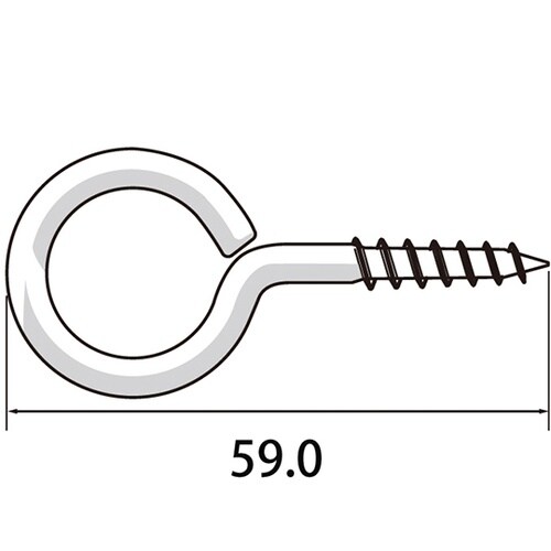 丸ヒートン59mm 1セット(100本入