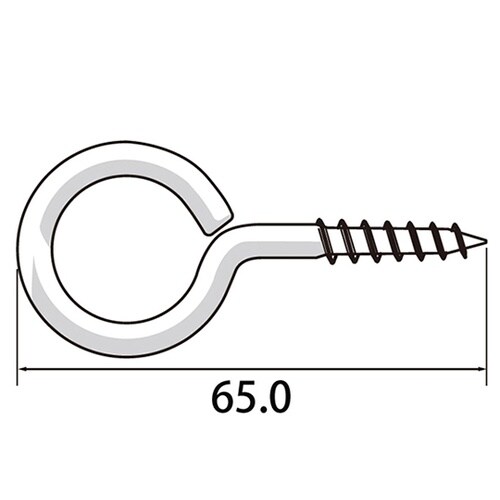 丸ヒートン65mm 1セット(100本入