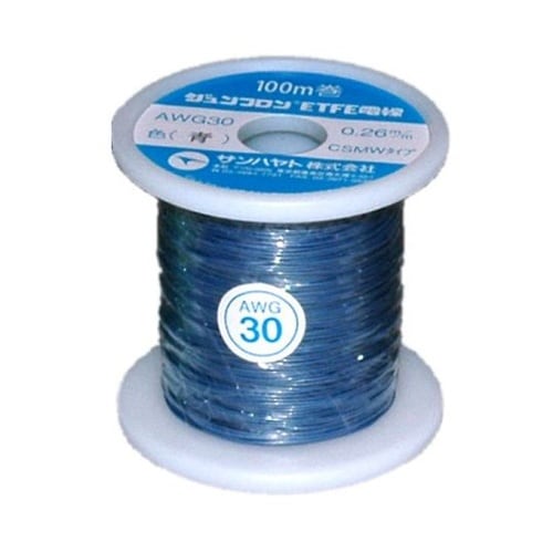 ETFE電線 青 0.26mm 100m