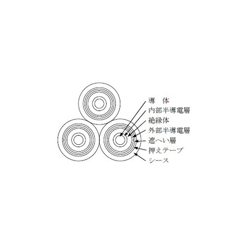 6KVCV−T 38 SQ ケーブル5m