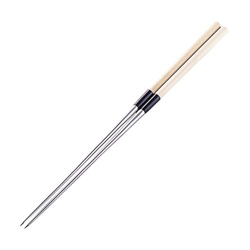 白木柄盛箸(水牛桂柄付) 13.5cm