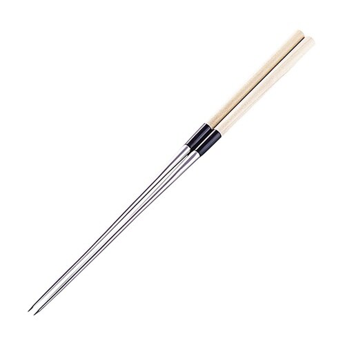 白木柄盛箸(水牛桂柄付) 16.5cm