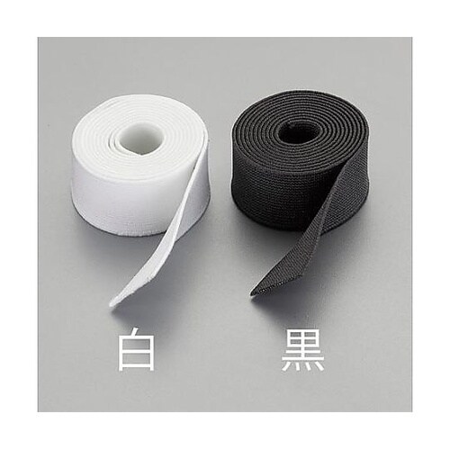 80mm x 2m 平織ゴム (黒) E