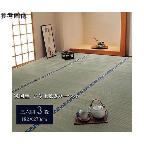 純国産 い草 上敷き カーペット 双目織