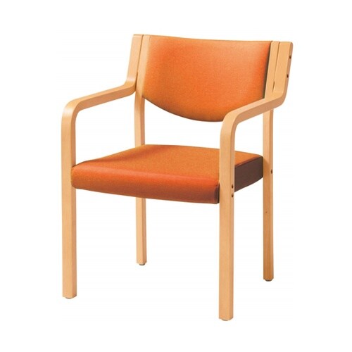 木製イスNo.691S(N)オレンジ