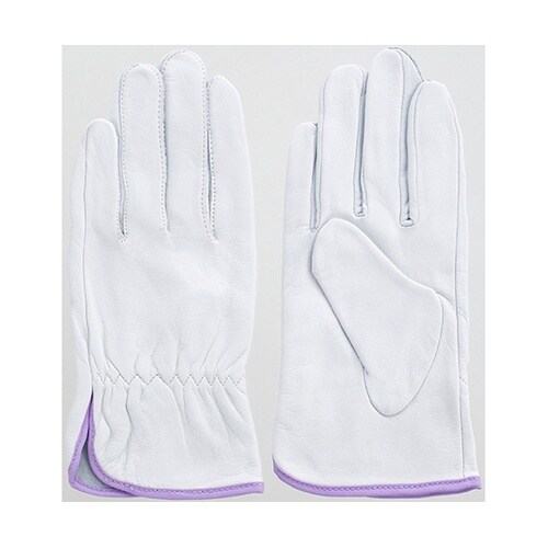 国産牛皮手首シボリ手袋 M ホワイト 1