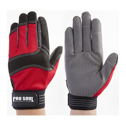 人工皮革手袋 プロソウル レッド M 1