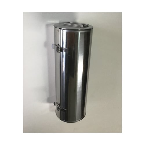 シャーレ滅菌缶 10段仕切 丸型扉付