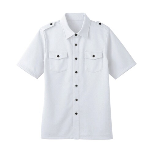 男女兼用ニットシャツ シロ M 0010