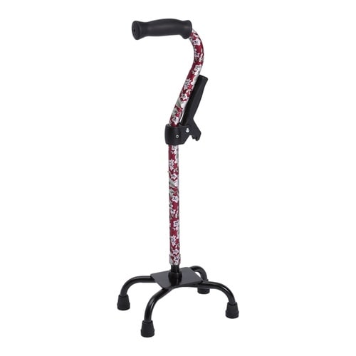 WB3801 4点杖 補助グリップ付花柄