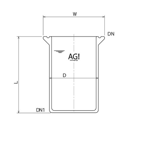 3953−2000 平底反応容器 弁座無