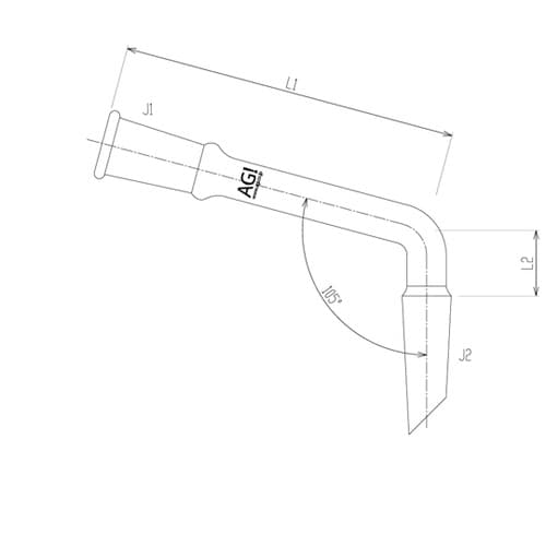 2574−1M−150 L字連結管