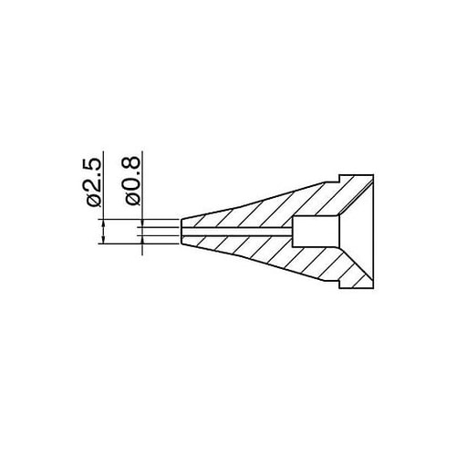 φ0.8/φ2.5mm 交換ノズル(EA