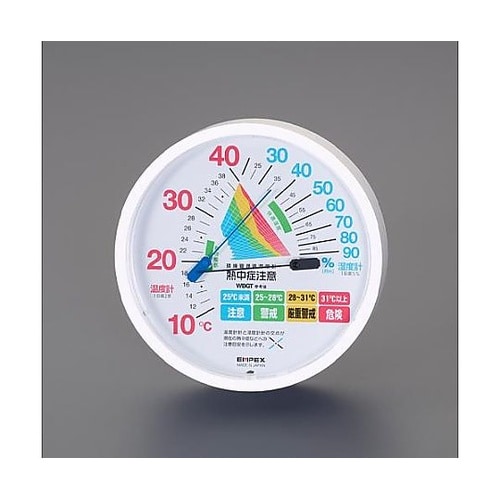Φ120mm 熱中症指数計(温湿度計付/