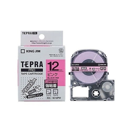 12mm テープカセット(強粘着/ピンク