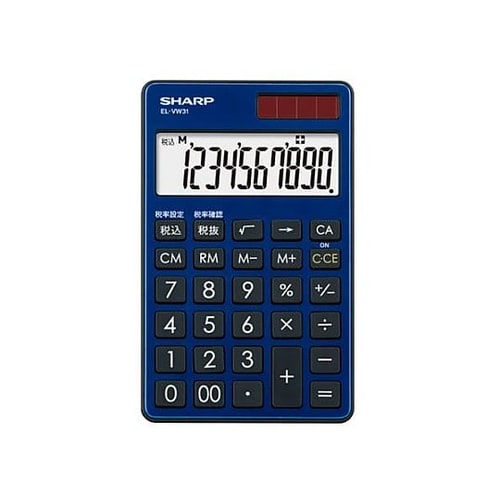 10桁 計算機(ブルー) EA761GD