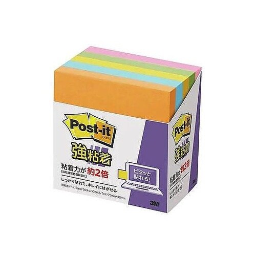 75x 75mm 強粘着メモ(90枚x5