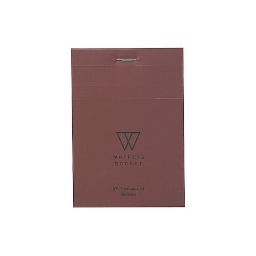 A7判/5mm 方眼罫メモ帳(レッド/5