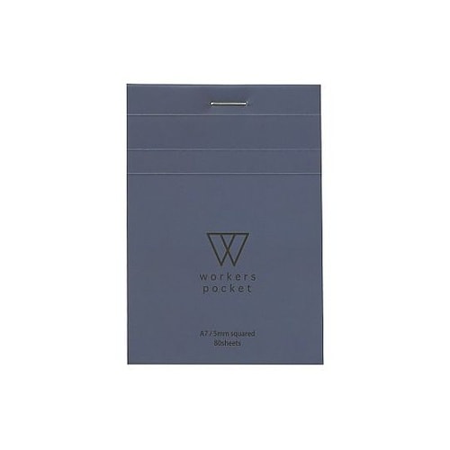 A7判/5mm 方眼罫メモ帳(ブルー/5