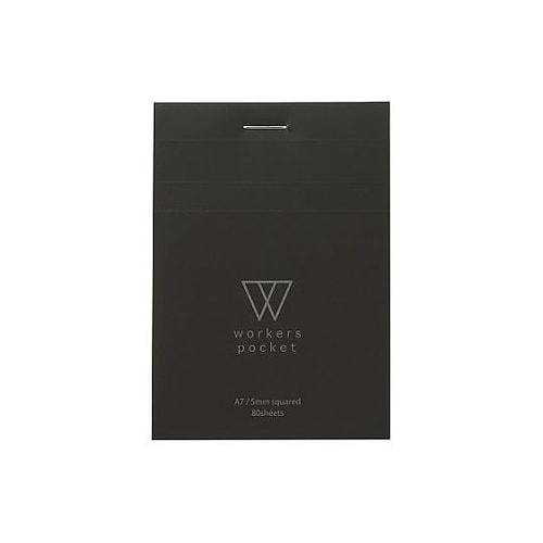 A7判/5mm 方眼罫メモ帳(ブラック/