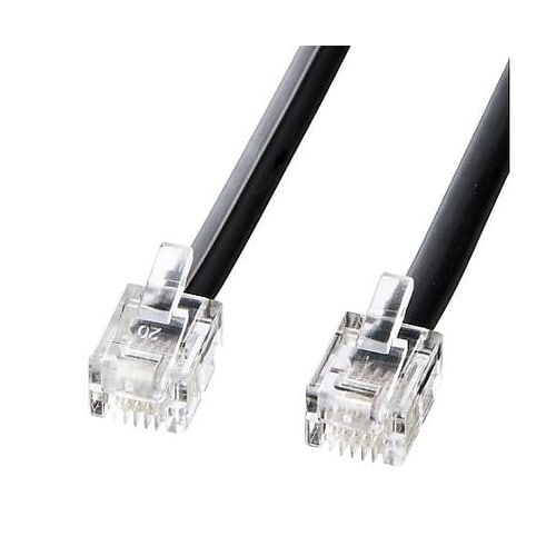 7m モジュラーコード(6極4芯/ブラッ