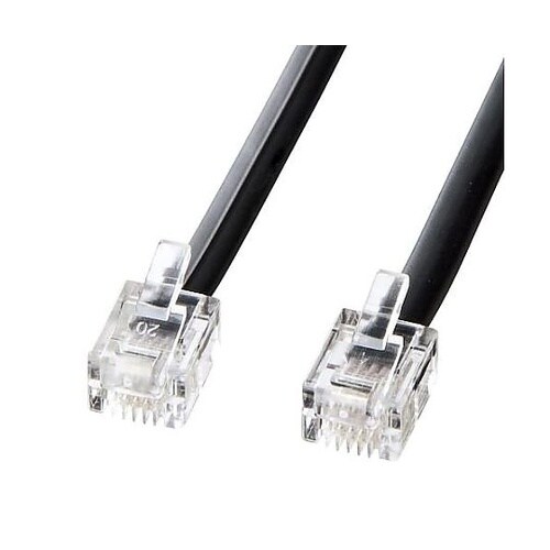 15m モジュラーコード(6極4芯/ブラ