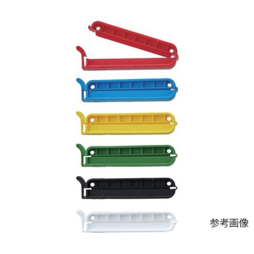 袋留めクリップ 8P(白赤黄青緑黒)1パ