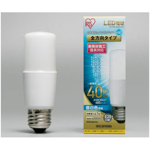 LED電球 E26 T形 全方向 昼白色