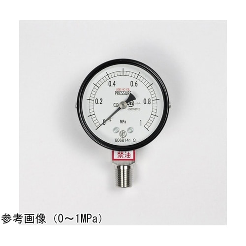 普通形圧力計(Φ60) 禁油 立形A枠