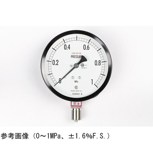 普通形圧力計(Φ100) 禁油 立形A枠