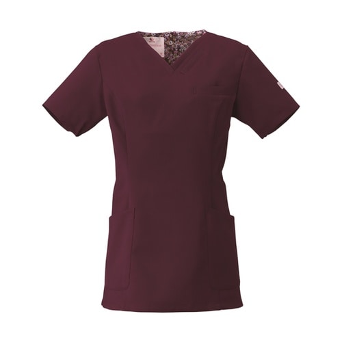 スクラブ バーガンディ L HI700−