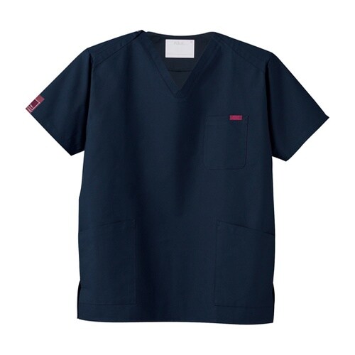 スクラブ上下セット ダークネイビー 3L