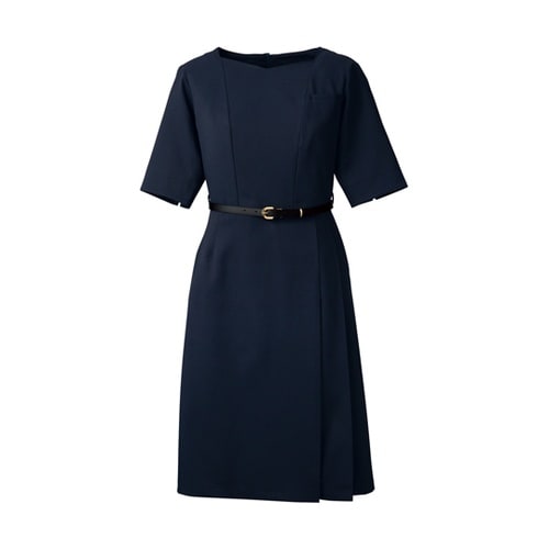 ベルト付きワンピース ダークネイビー 4