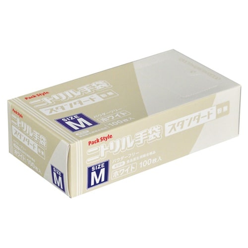 PSニトリル手袋 スタンダード 白・粉無