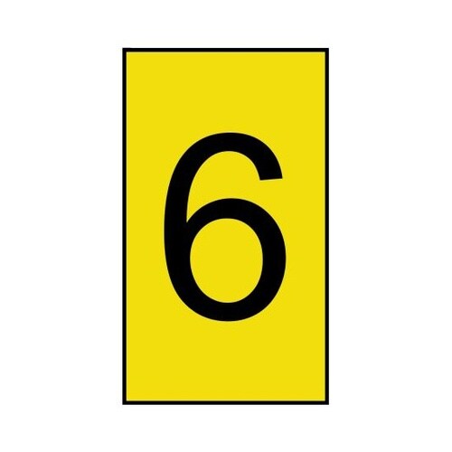 ケーブルマーカー 黄色地に黒 なし 1袋