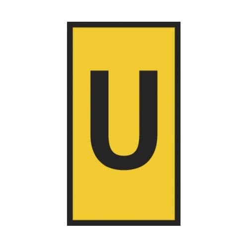 ケーブルマーカー 黄 なし 1袋(100